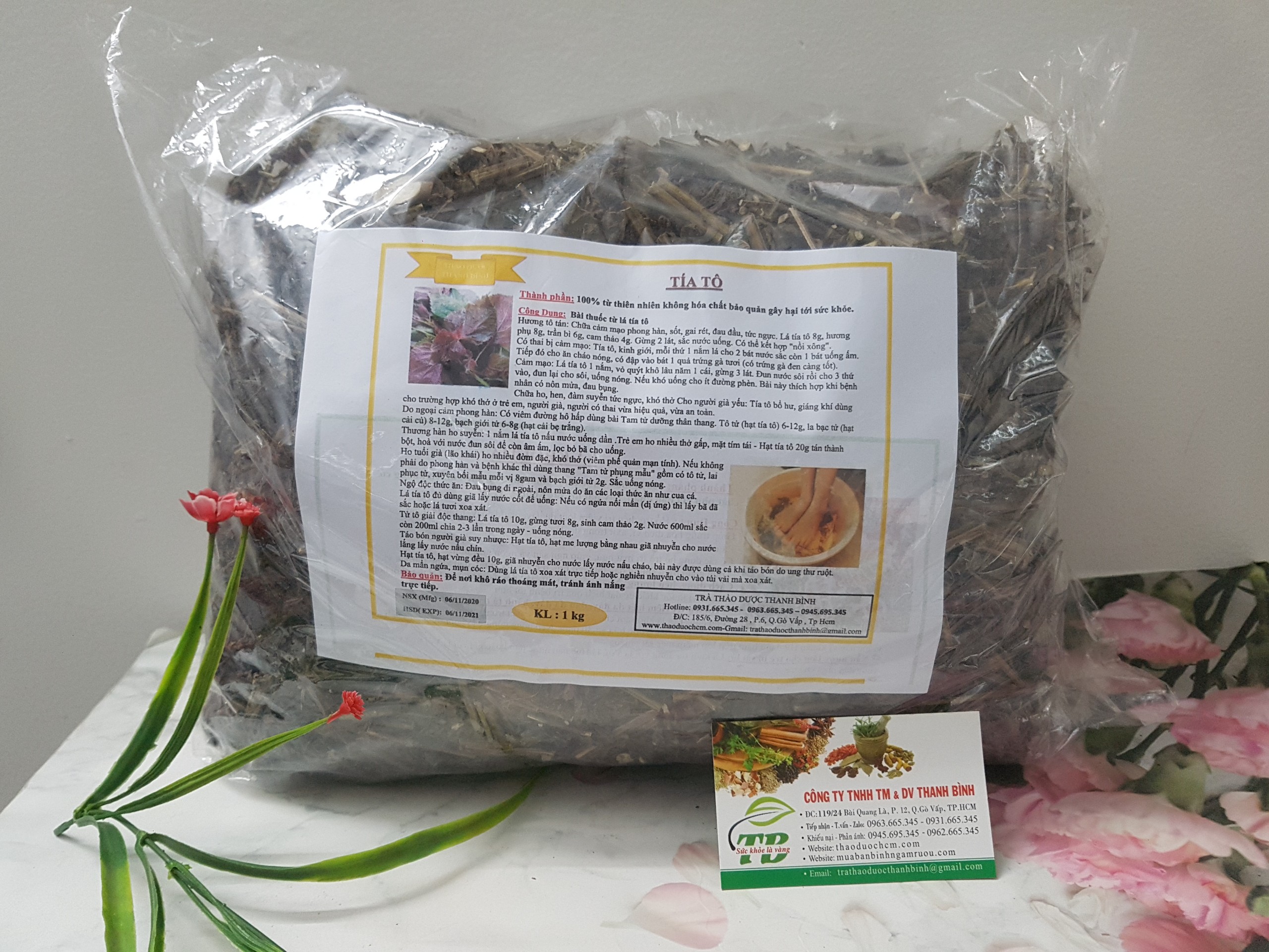 Tía Tô Khô 1KG - Hàng Chất Lượng