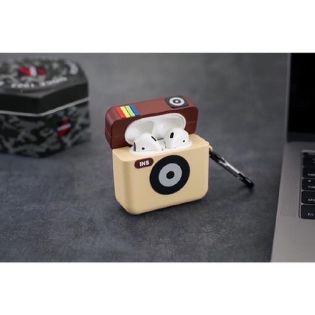 Case Airpods 1/2/pro hộp vuông Instagram (lấy tương tác)