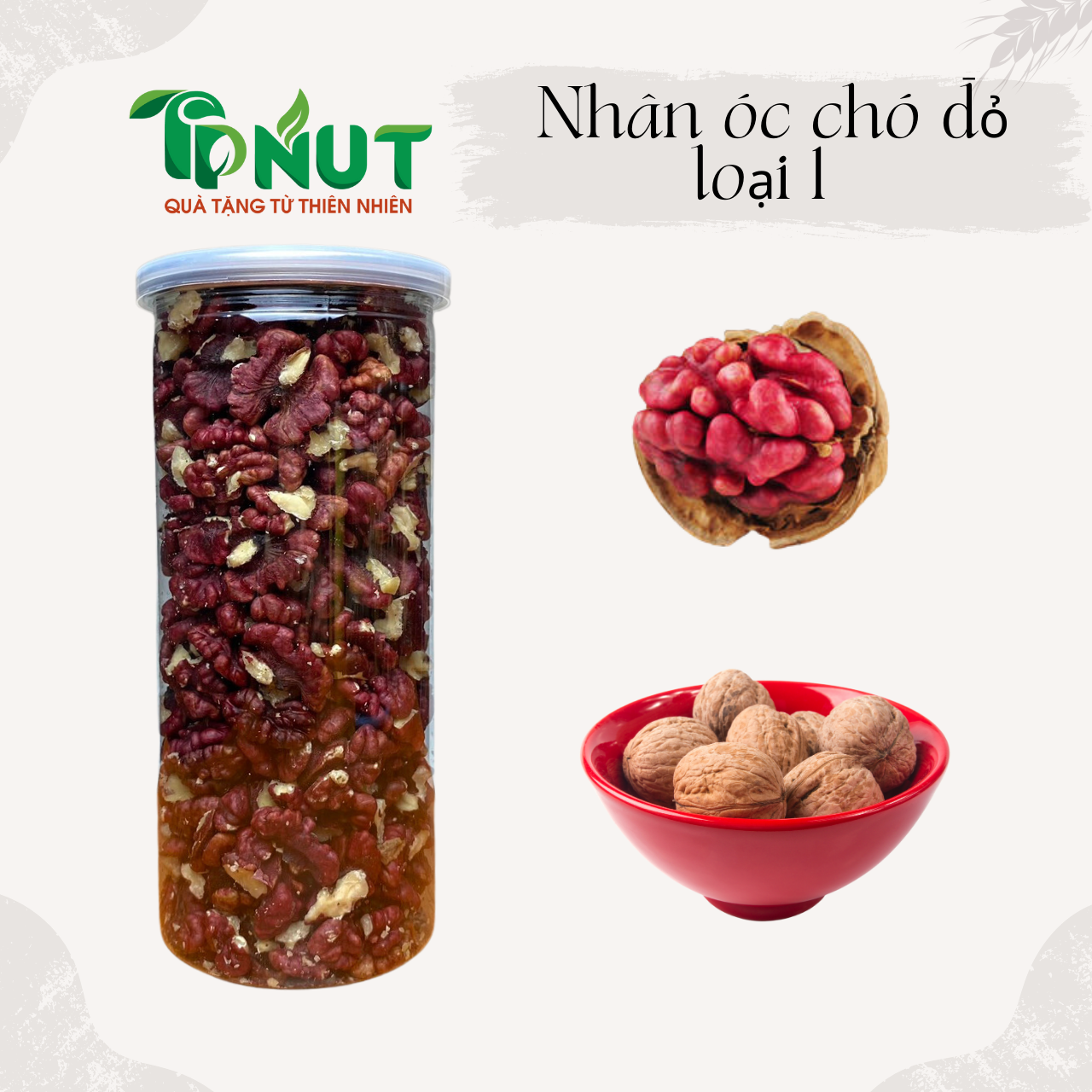 500gram Óc chó đỏ nhập khẩu Mỹ sấy chín