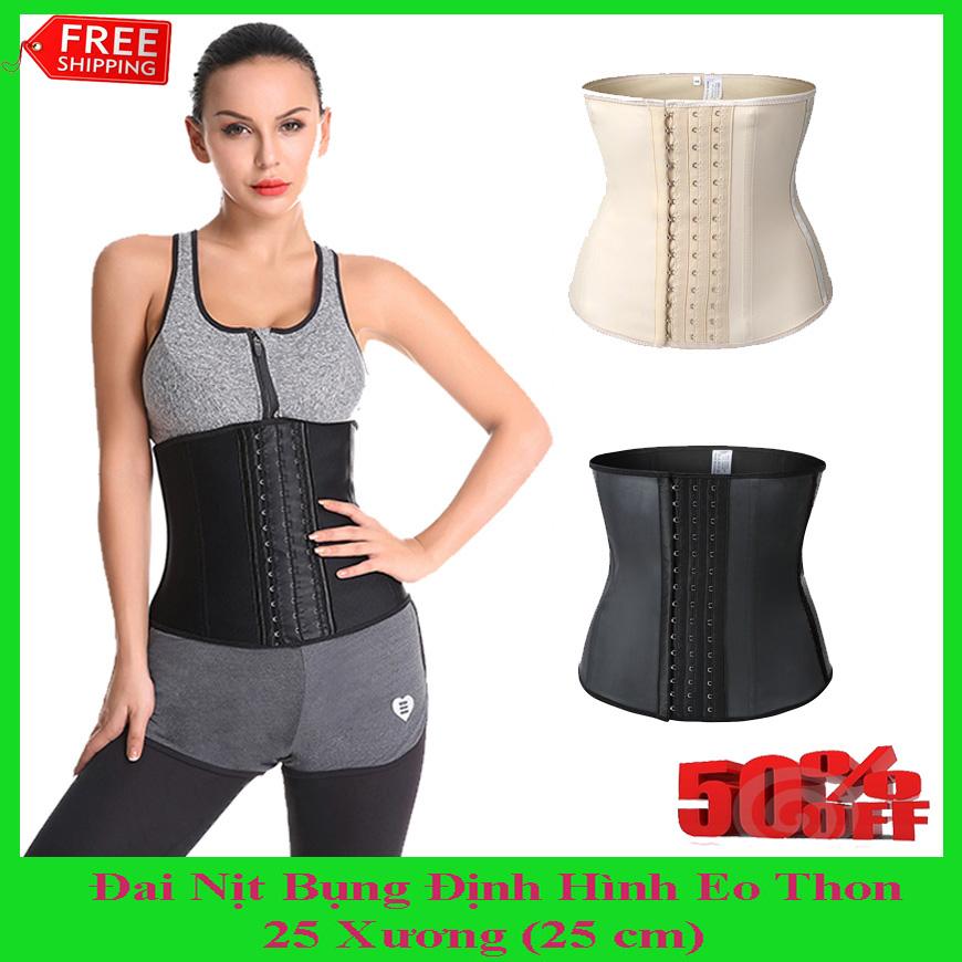 Đai gen nịt bụng Latex 25 xương cao cấp - chiều cao 25 cm