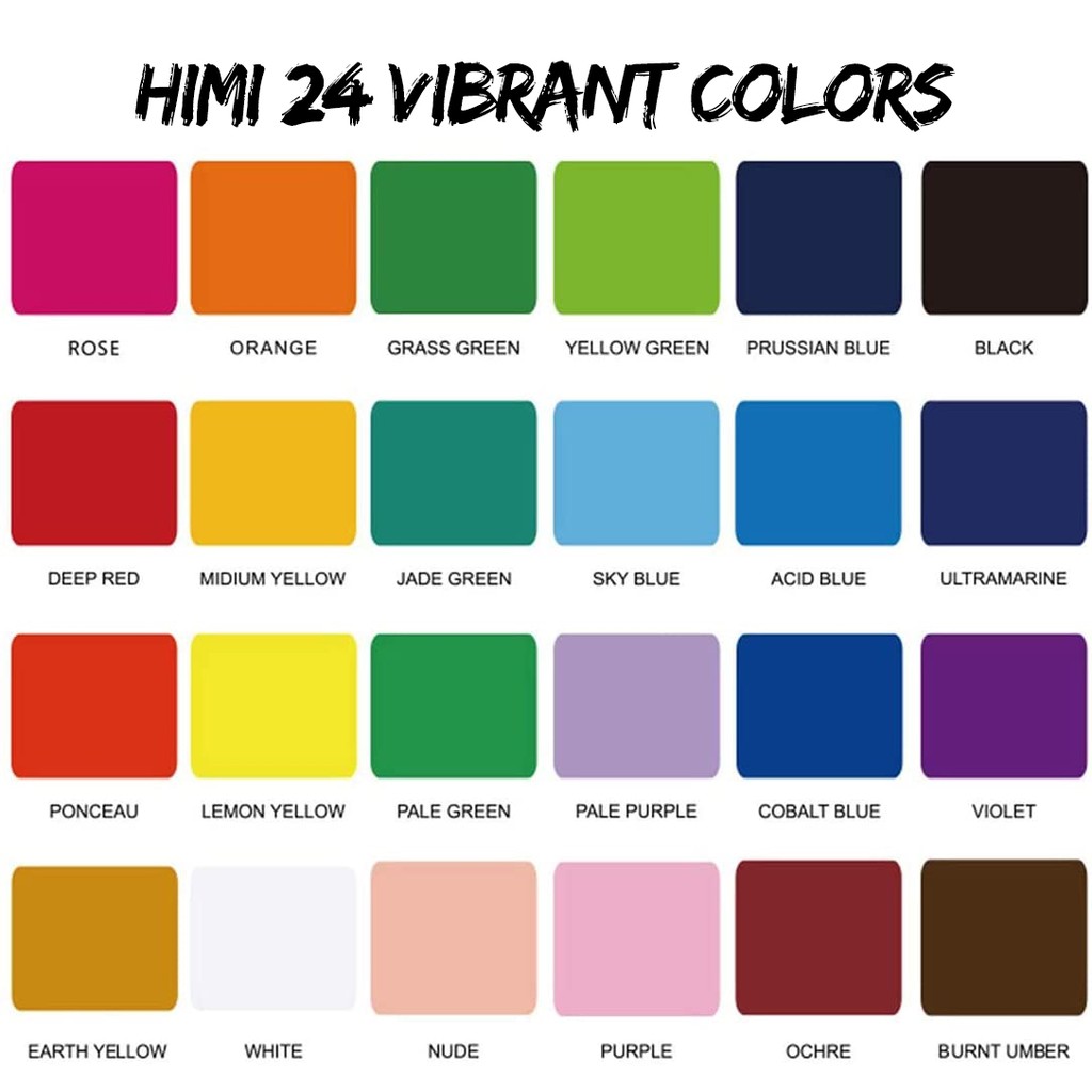 [HCM]Bảng 2 - Màu Gouache Thạch Himi Viên Lẻ