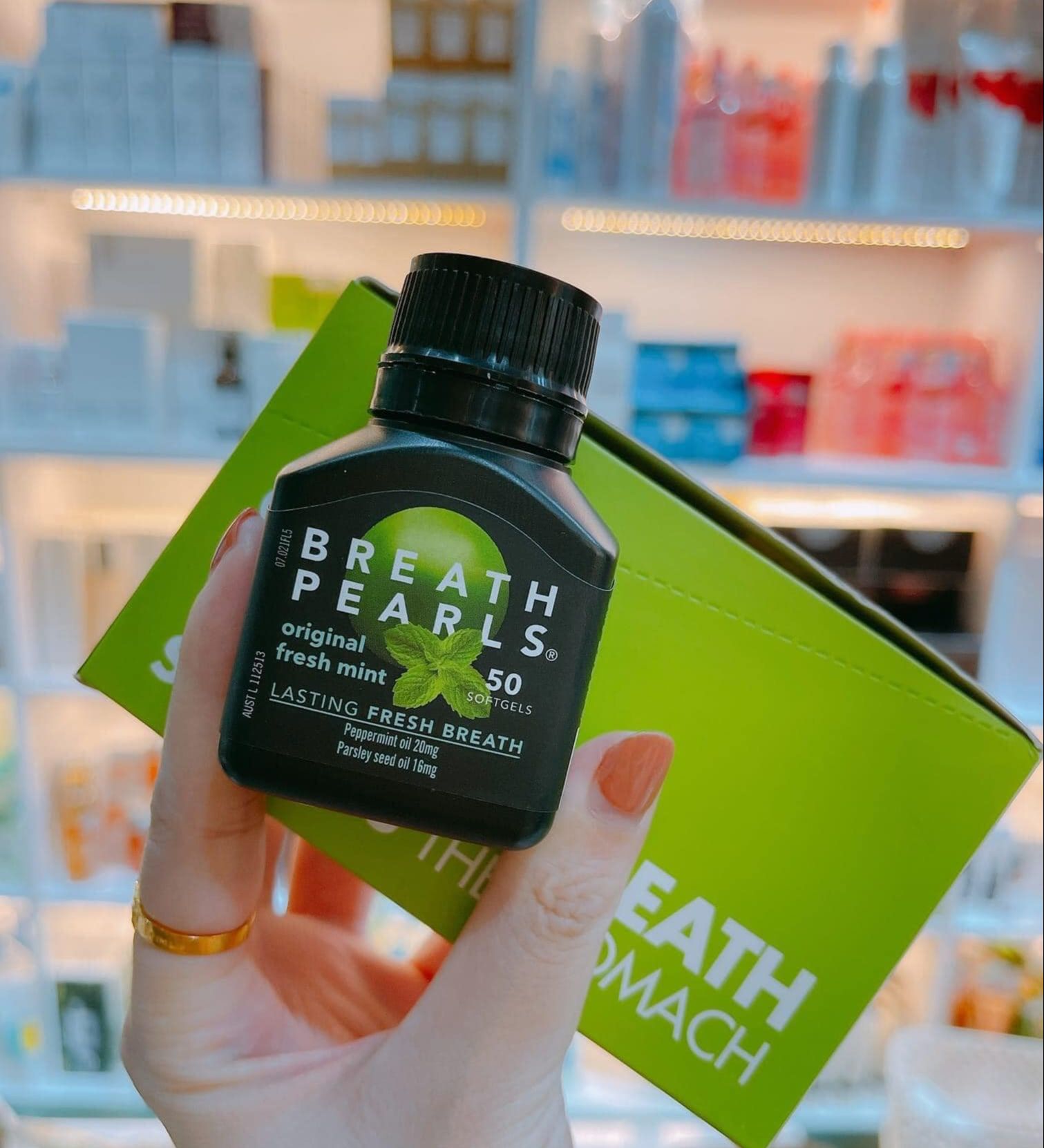 Thơm miệng Breath pearl của Úc