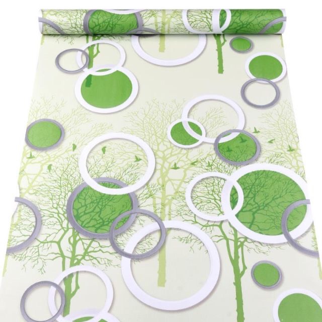 10m giấy dán tường sẵn keo bóng - cây (10m x 45cm /cuôn)