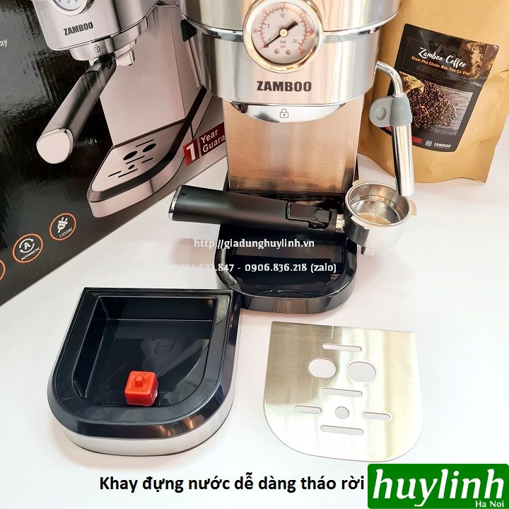 Máy pha cà phê Zamboo ZB-95AT - Tặng 500gr cafe - Model 2021