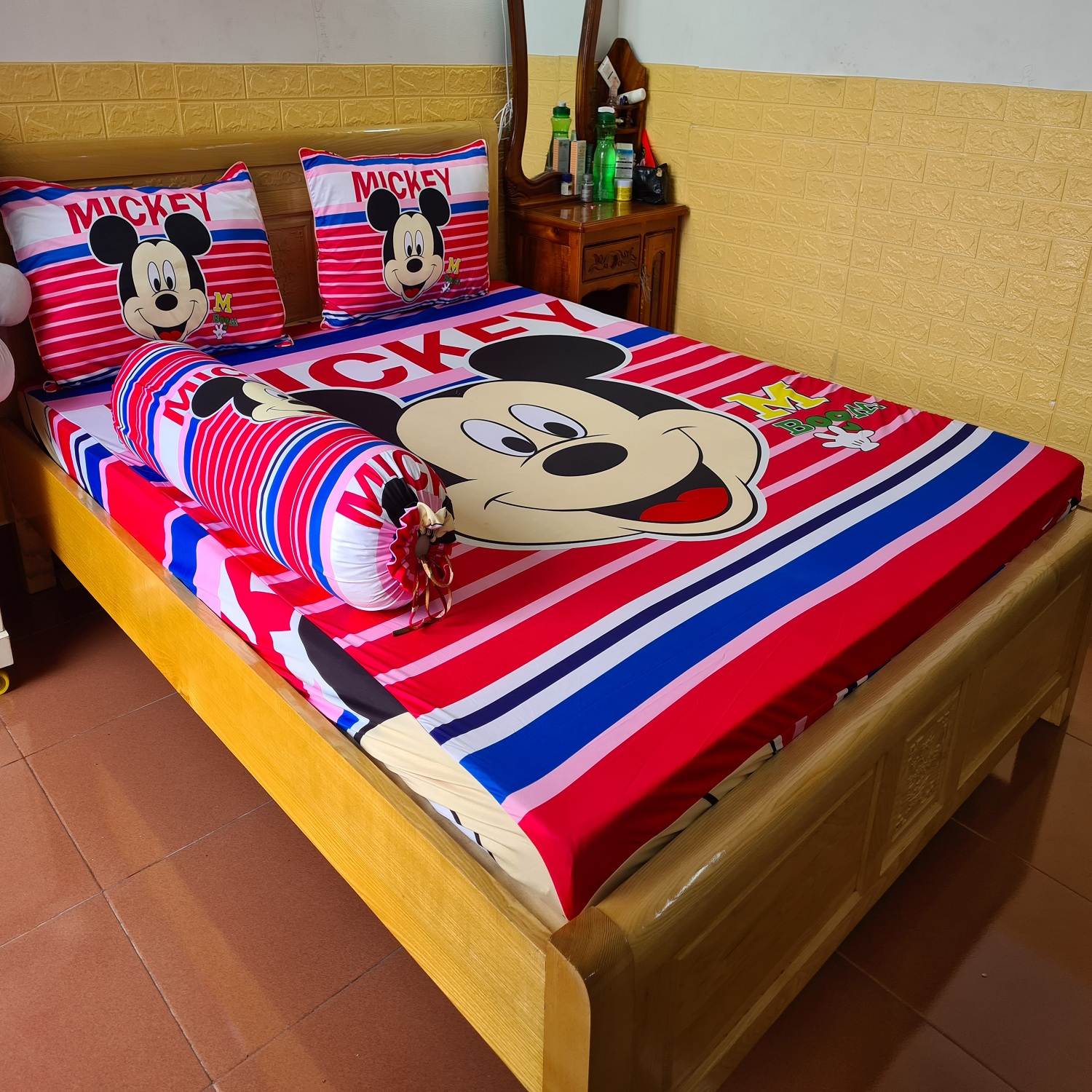 BỘ DRAP THUN Ý 5D 4 MÓN 1M6 & 1M8X2M TY62