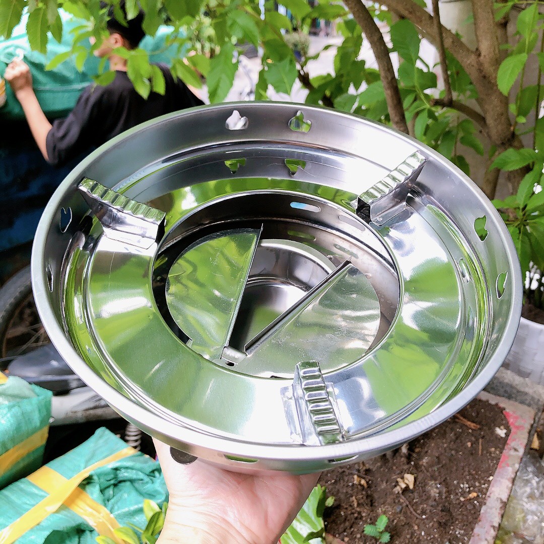 Bếp cồn inox có chắn gió tiện lợi