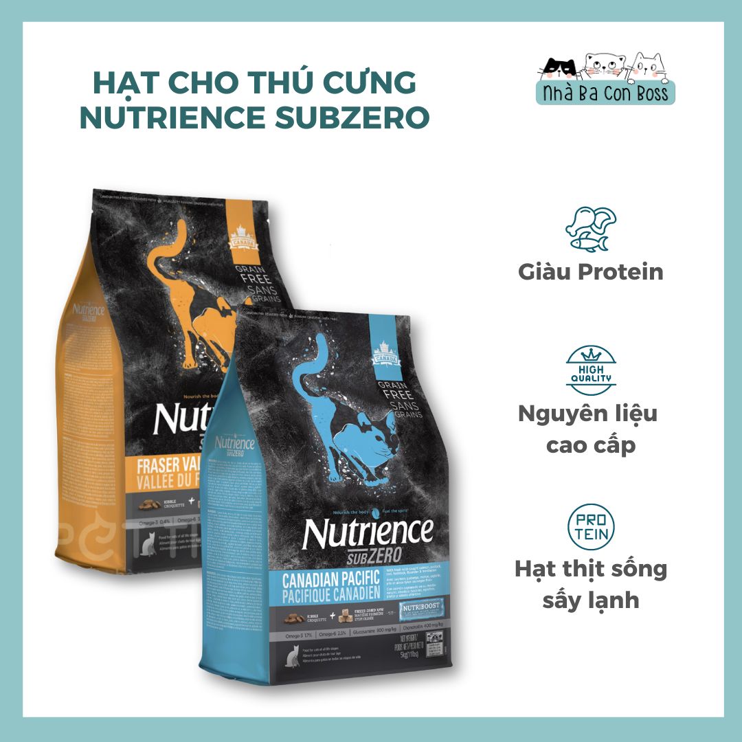 [500g/2.27kg/5kg] Hạt Cho Mèo Mọi Lứa Tuổi (All Stages) Nutrience Subzero