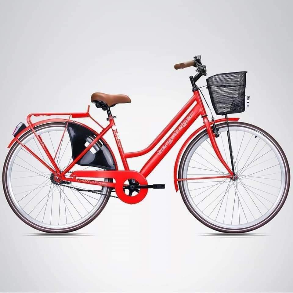 Xe đạp nữ Bergsteiger Cityrad (Đỏ và mint) - HANGDUC69