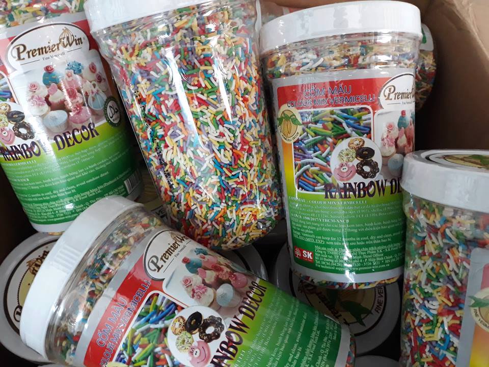 Cốm Màu Trang Trí Bánh 500G
