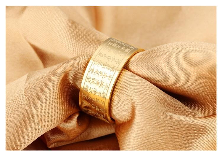 [HCM]Nhẫn titan Prajna Paramita TAITAM (VÀNG GOLD)