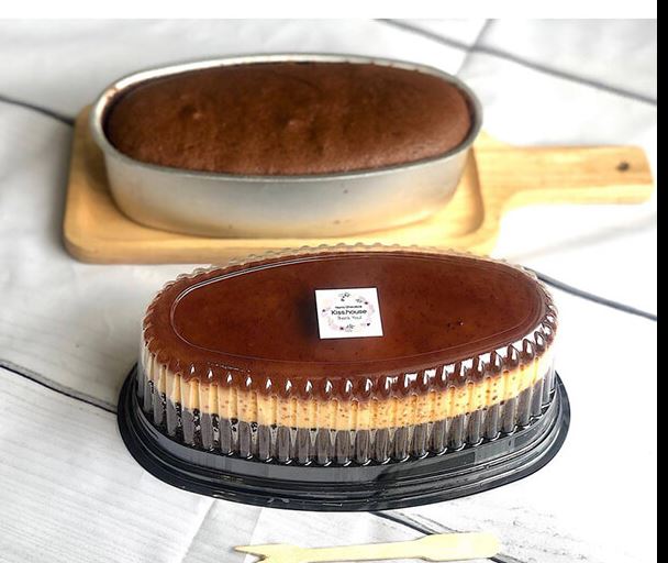 100 Hộp F70 đế đen dùng đựng bánh khuôn D08 - bánh cuối nướng, flan chesse, gato flan