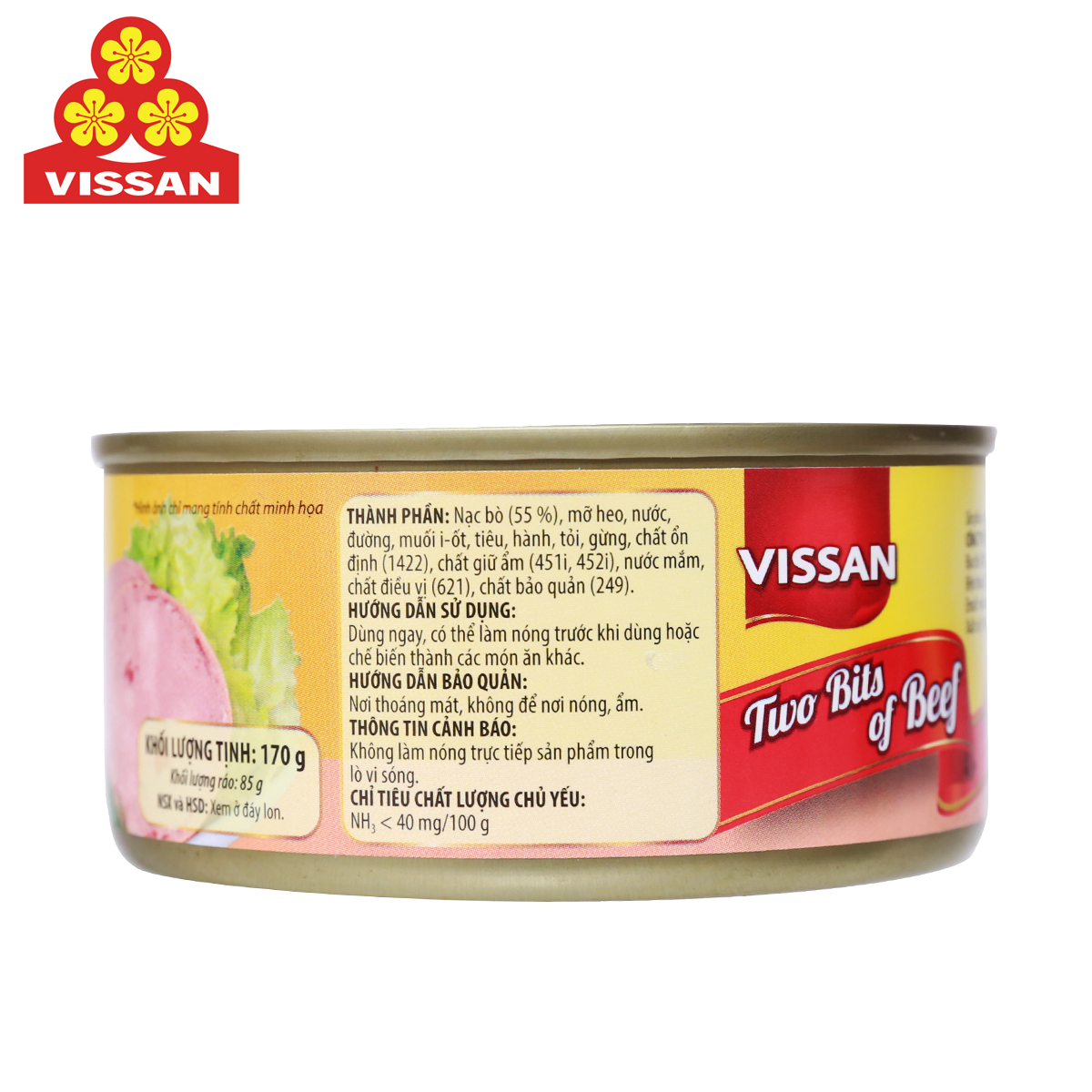 BÒ 2 LÁT TWO BITS OF BEEF VISSAN 170 GRAM