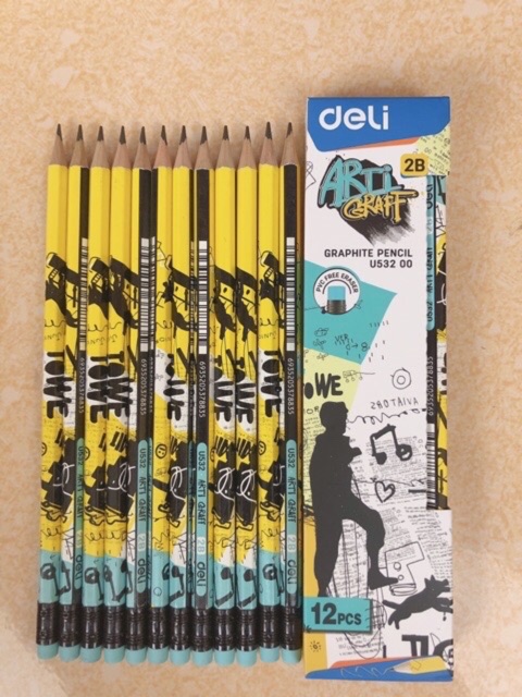 Bút Chì Gỗ 2B Deli Explora ( 1 Hộp 12 Cây)