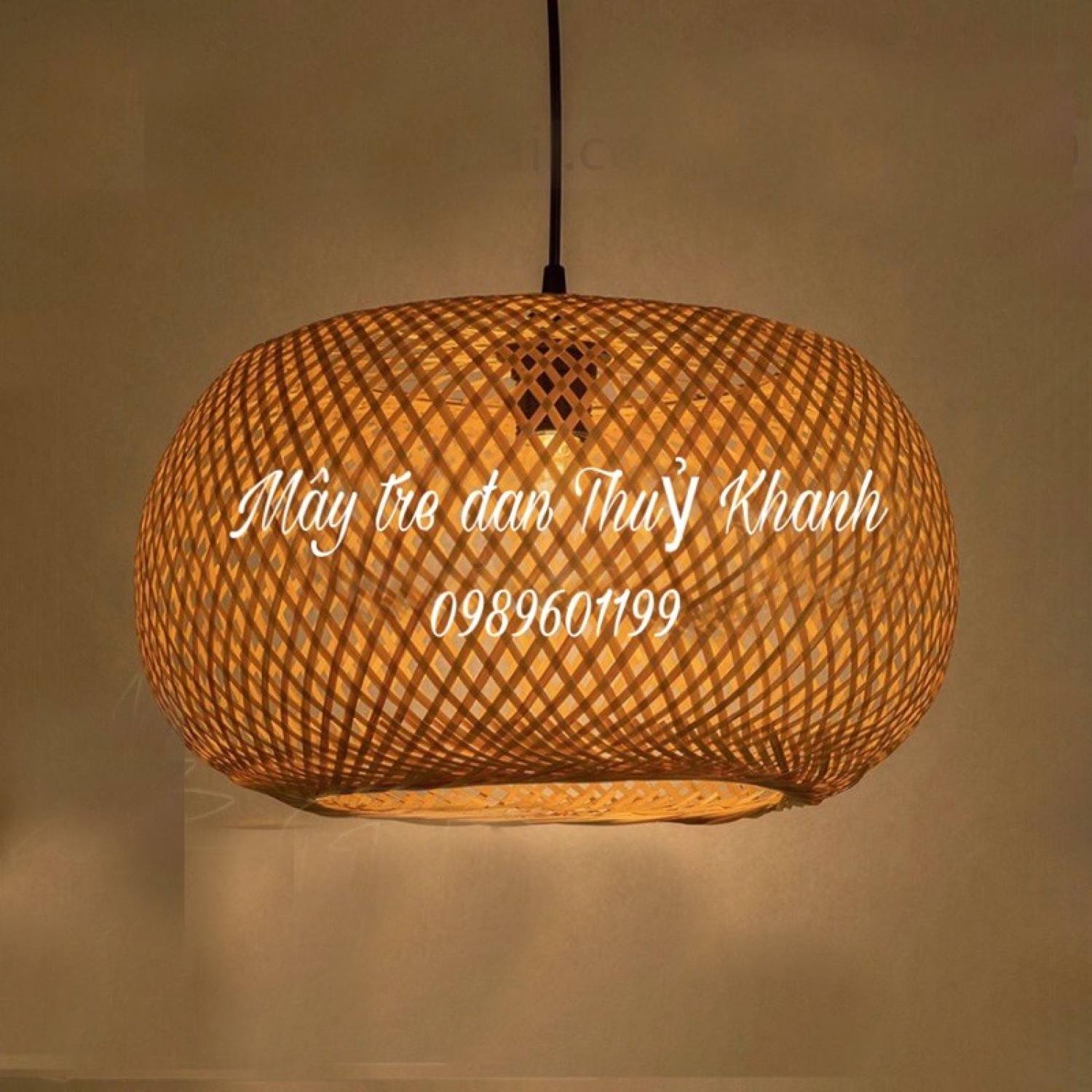 Đèn thả trang trí, đèn thả trần bằng tre, đèn lồng mây tre đan LH 0978945425