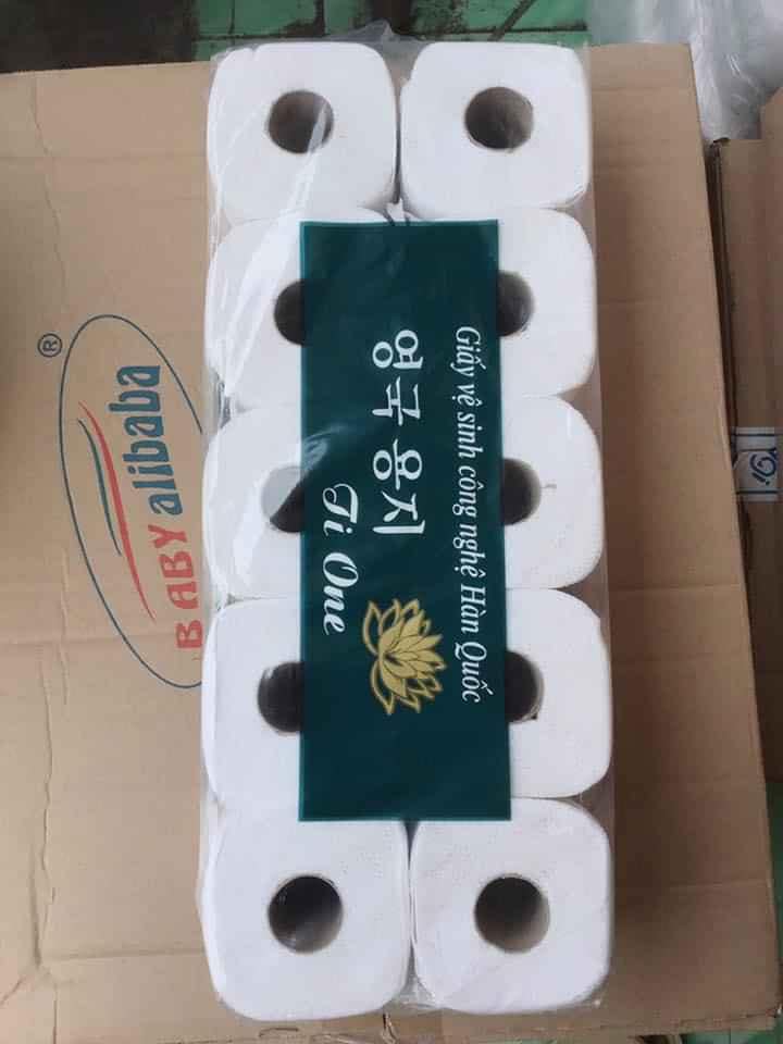 Giấy vệ sinh Tione ( lốc 10 cuộn 2 lớp)