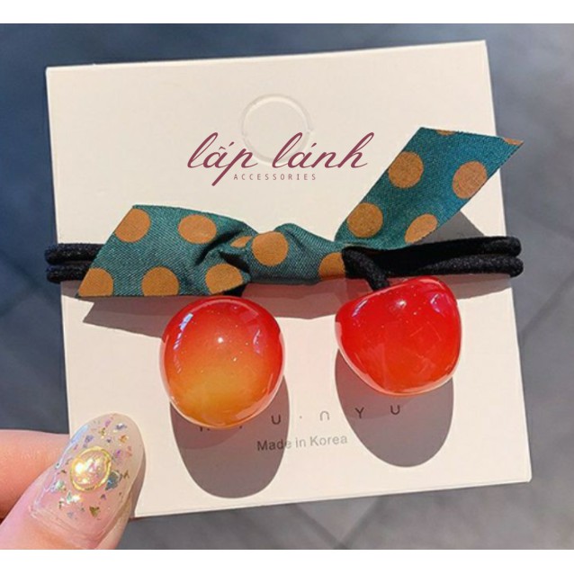 Cột tóc trái cherry HQ dễ thương