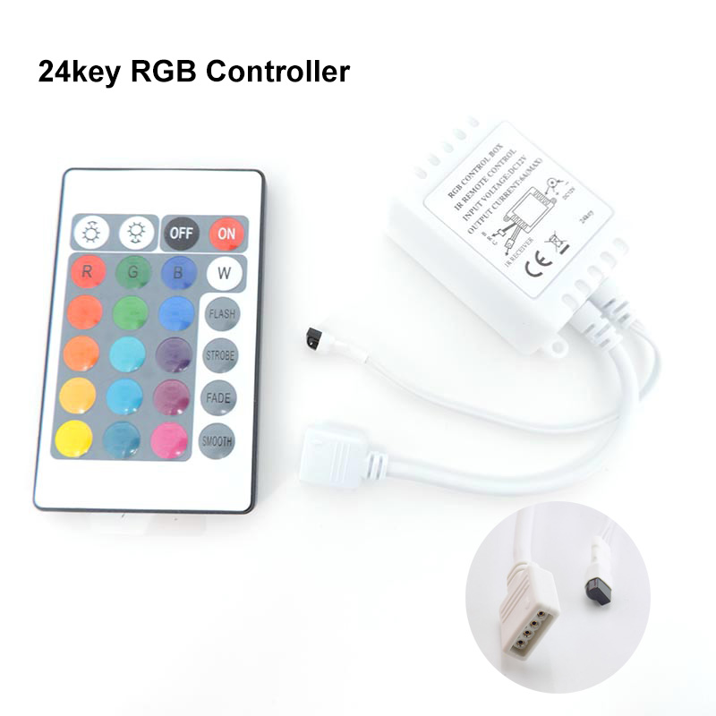 Kkqla store dc 12v rgb ir remote controller led strip light 24 44 keys adjustable switch for smd 3528/5050/5730/5630 led strip lamp lighting