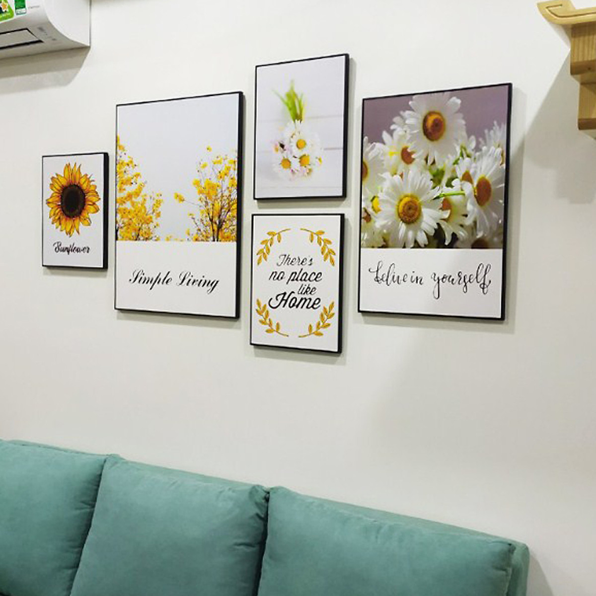 Tranh Canvas Treo Tường Hiện Đại Đàn Cá Vàng