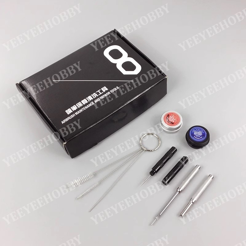 Dụng cụ haosheng - bộ vệ sinh và bảo dưỡng bút sơn airbrush cleaning kit