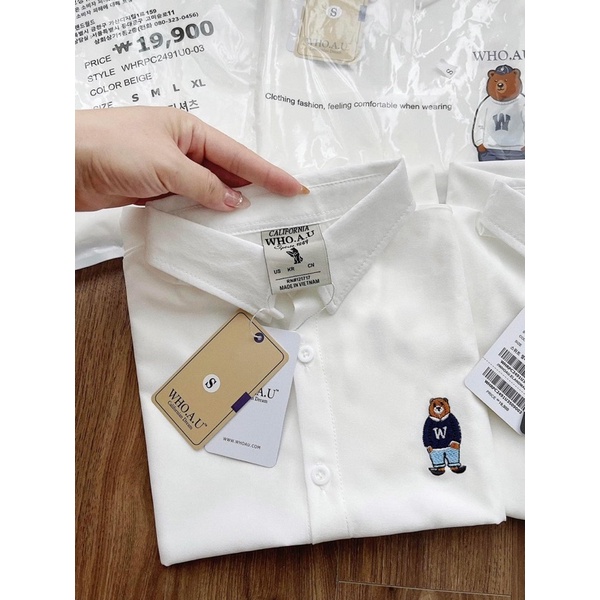 Sơmi thêu gấu Bigsize ( Ảnh thật shop chụp  )