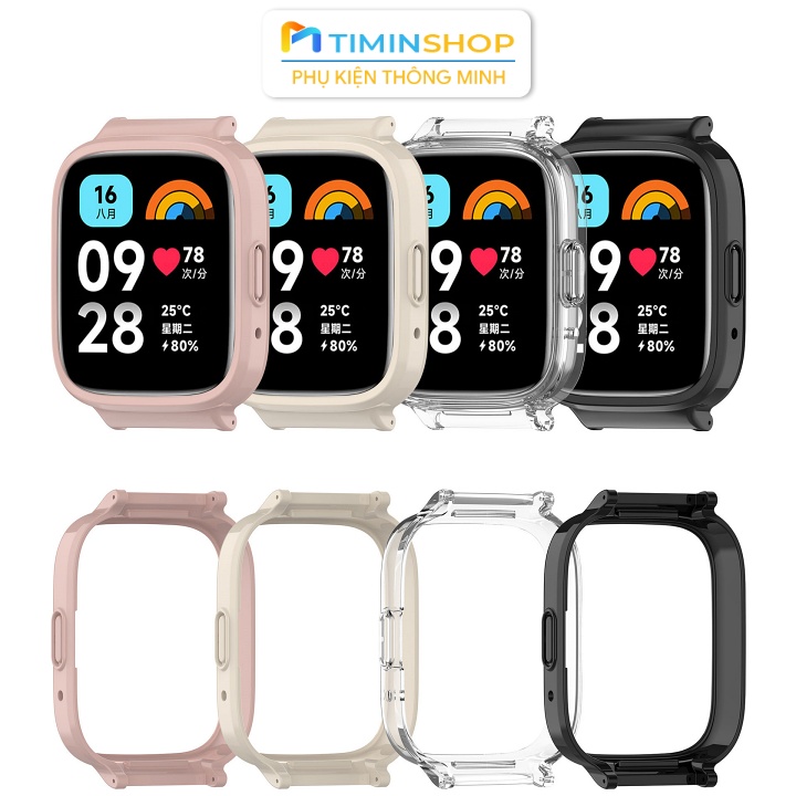 Ốp cho Xiaomi Redmi Watch 3 Active 46mm - Chất PC + kính cường lực (OCLMI3A)