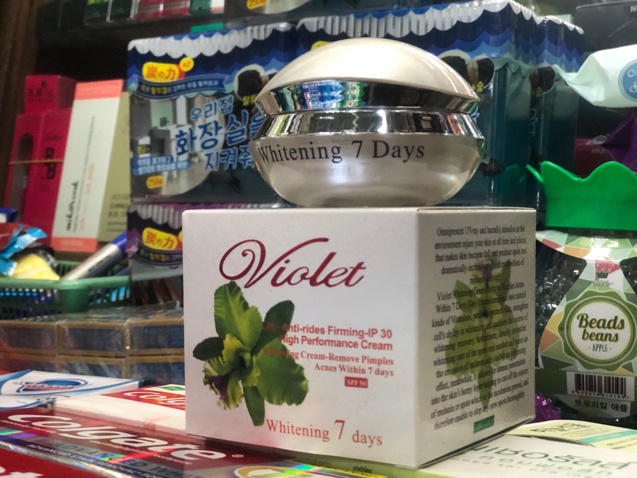 Kem dưỡng trắng da violet whitening 7 day