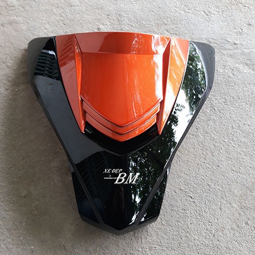 mặt nạ 2 tầng đen cam wave 110