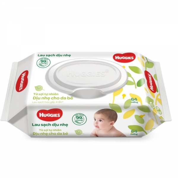 [HCM]Khăn ướt Huggies 64 miếng