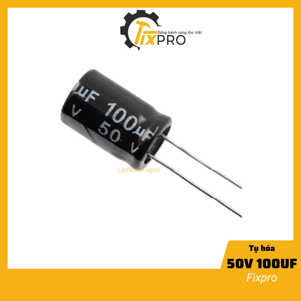 Tụ hóa 50v 100uf 8x12mm chất lượng tốt
