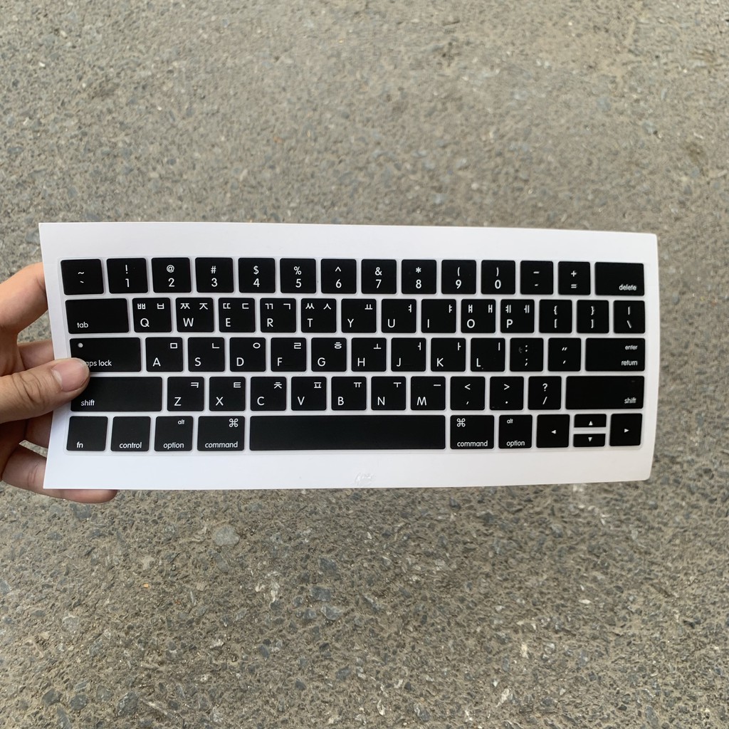 Phủ bàn phím Silicon tiếng Hàn cho Macbook bản Quốc Tế