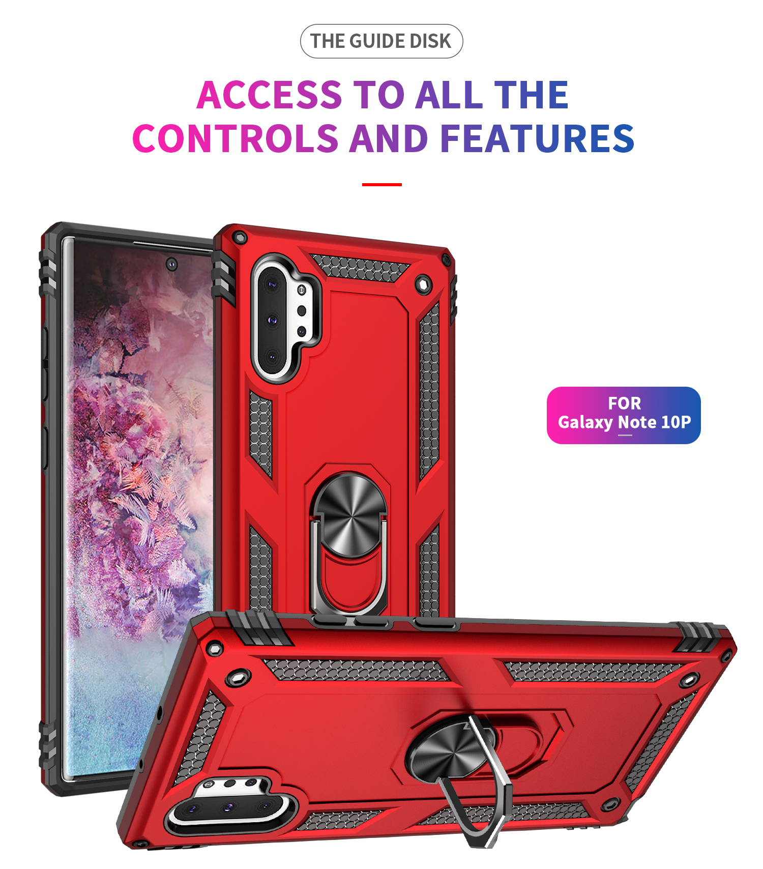 Ốp lưng Samsung Note 10 Plus chống sốc quân đội nhẫn Iring cao cấp