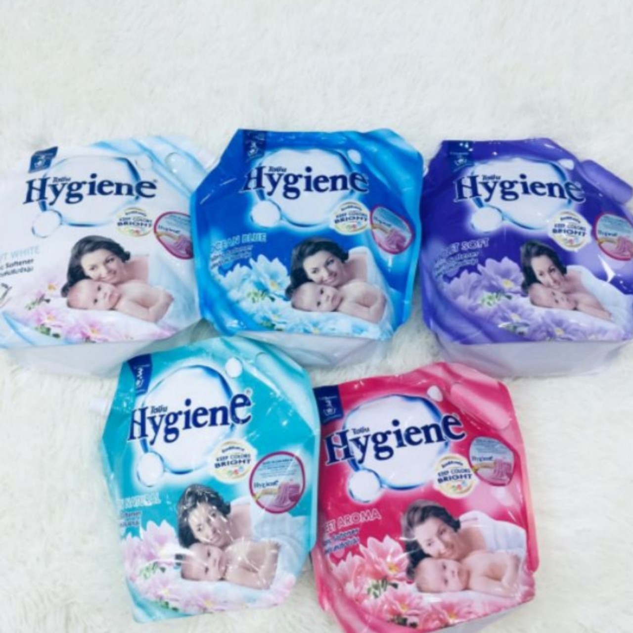 Nước xả vải Hygiene Túi 1,8L mới có vòi Tím