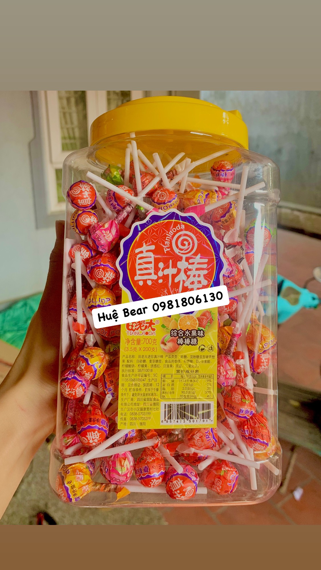 Hộp 200que kẹo mút nhỏ nhiều vị(táocamdâu..)