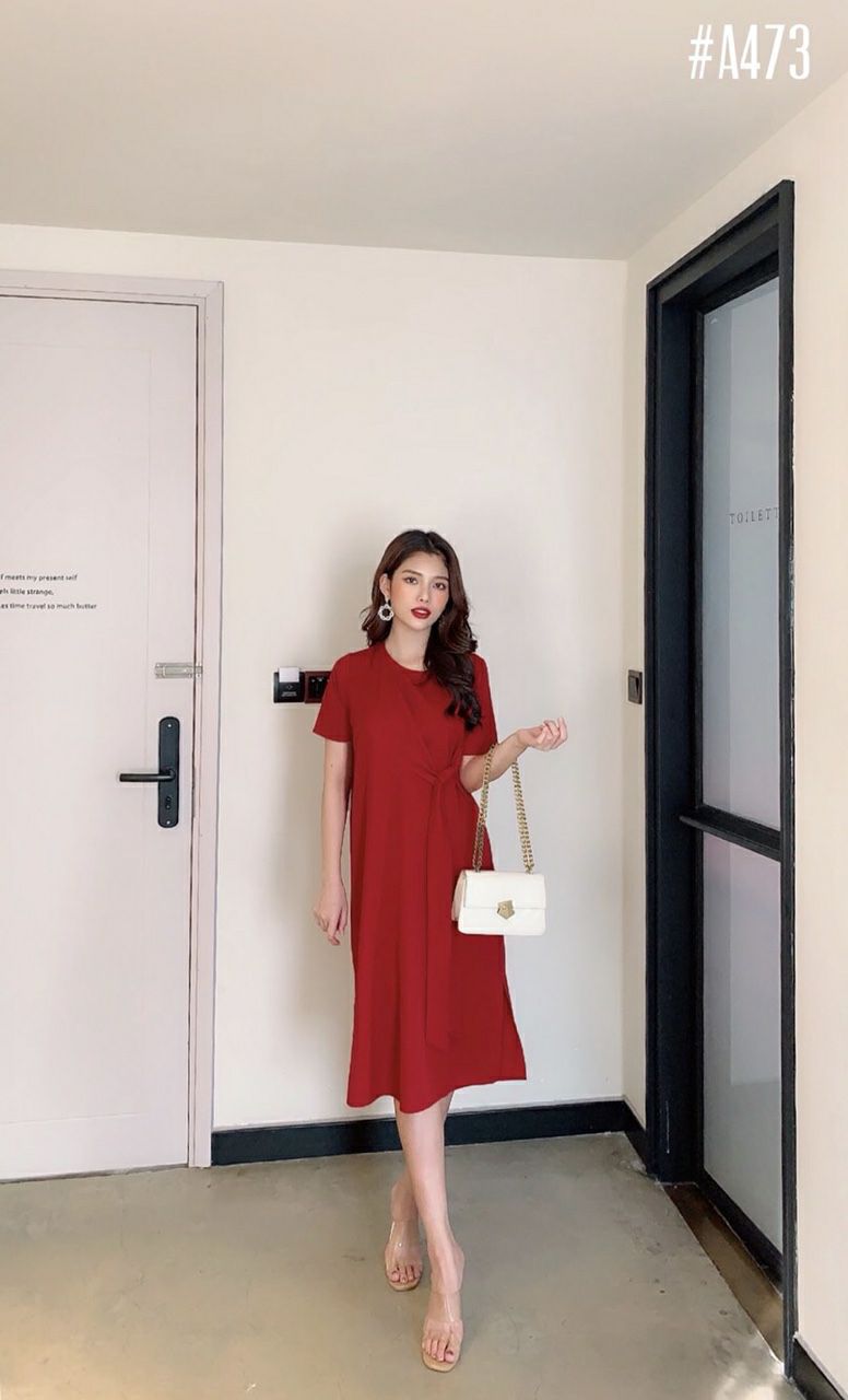 Đầm xuônh xoắn eo eo eo 😍😍😍😍 Cực xinh lên form siêu thoải mái