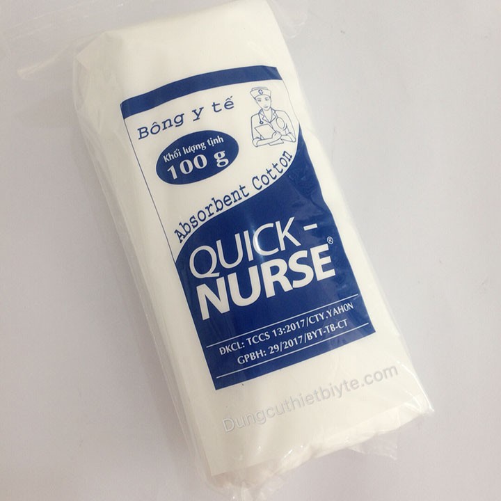 Bông y tế Quick Nurse gói 100g