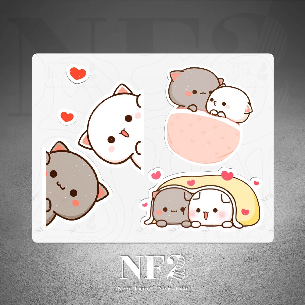 CUTE CAT - Decal Sticker Miếng Dán Trang Trí NF2