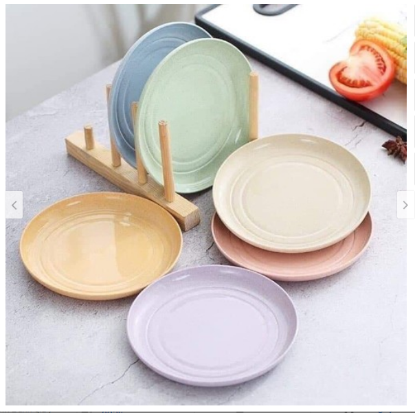 Bộ 6 đĩa đựng thức ăn lúa mạch an toàn cho sức khỏe
