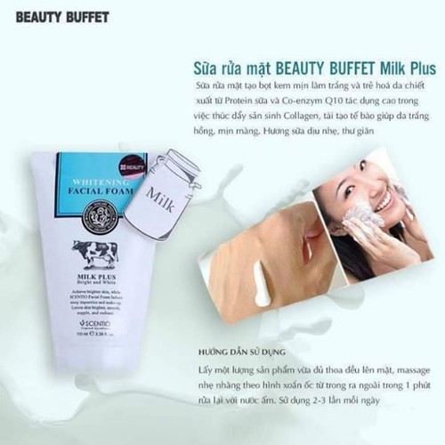 Sữa rửa mặt trắng da sữa bò 100ml