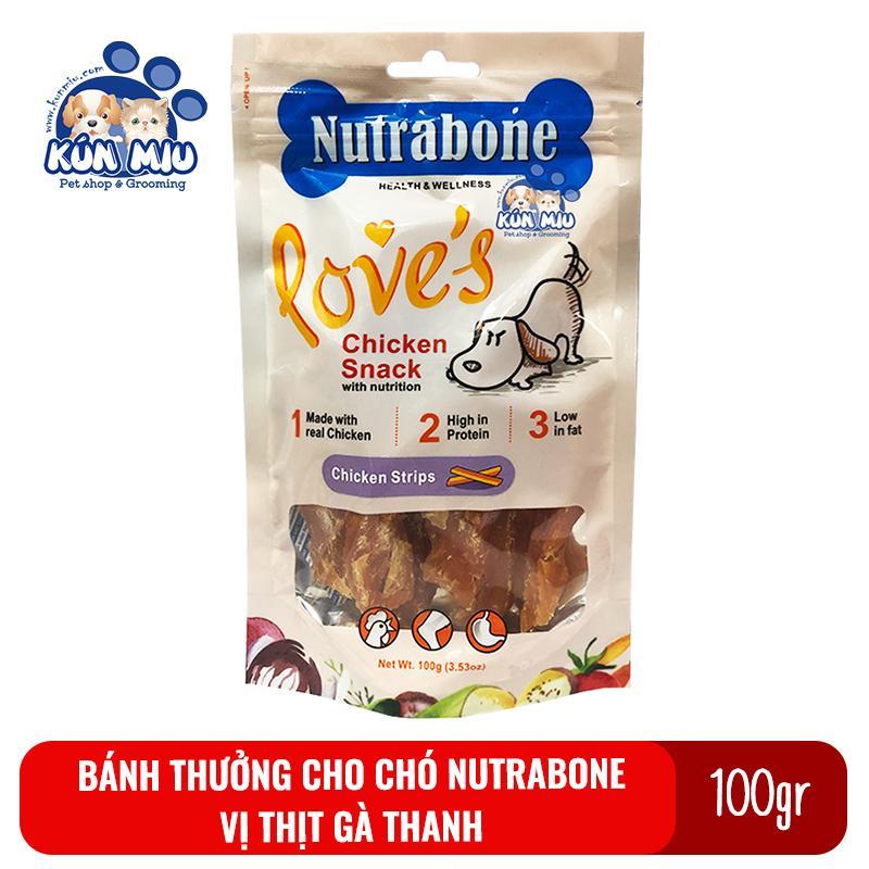 Bánh thưởng cho chó Nutrabone 100gr vị thịt gà - Chicken Strips
