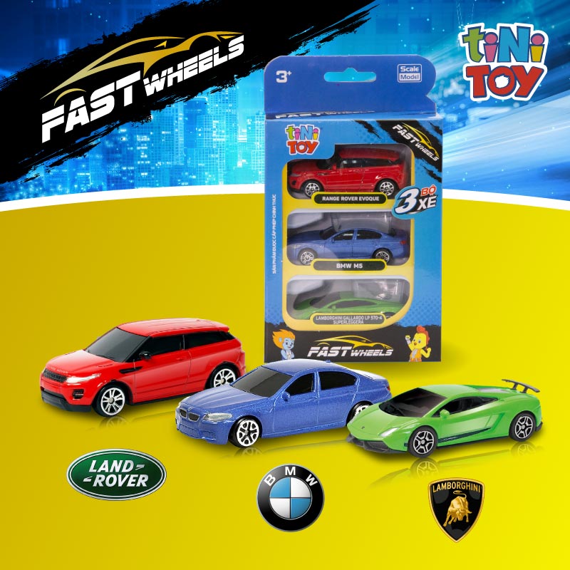 Bộ đồ chơi 3 xe tốc độ FastWheels 3 Inch (Giao mẫu ngẫu nhiên)