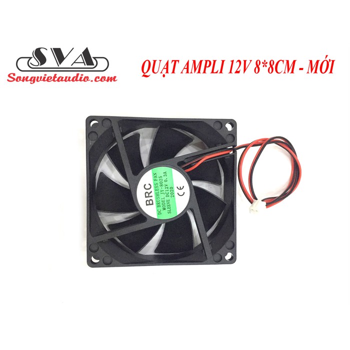 QUẠT AMPLI 12V 8x8CM - MỚI