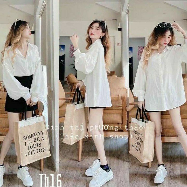[HCM]Áo sơ mi tay phồng siêu hot