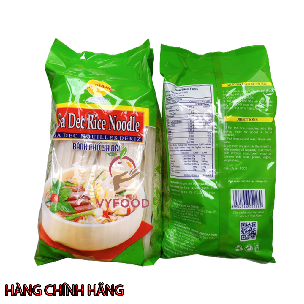 Phở khô Sa Đéc túi 400gr thương hiệu Sa Giang