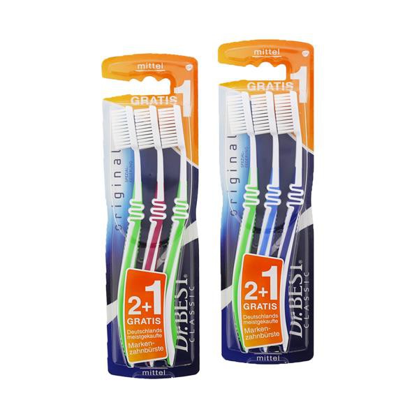 Bộ 2 vỉ bàn chải Dr. Best vỉ 3 Gratis