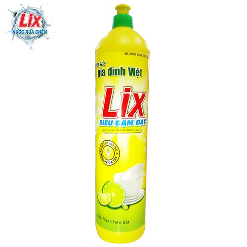 Nước rửa chén lix siêu đậm đặc hương chanh 400g - sạch bóng vết dầu mỡ