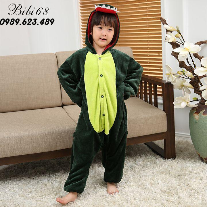Bộ đồ hình thú liền thân Khủng Long xanh Pijama lông Động Vật Hoạt Hình Cosplay nhiều màu đón giáng sinh HOT độc và lạ nhimshop 1901