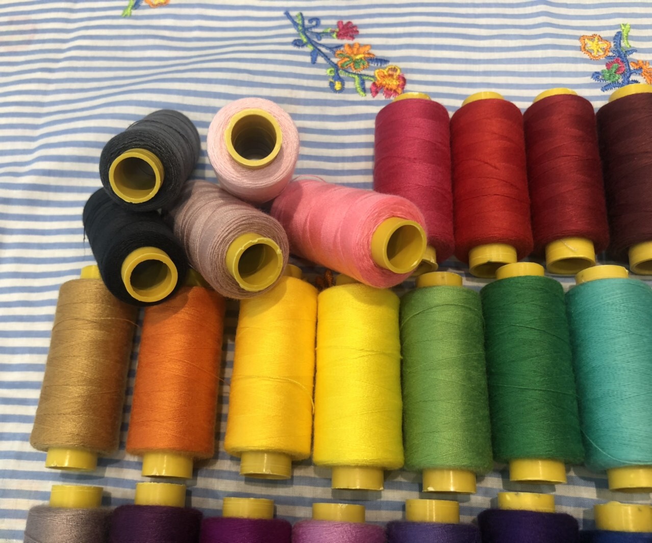 [HCM]Bộ chỉ may cotton 30 màu ( 400m/cuộn )