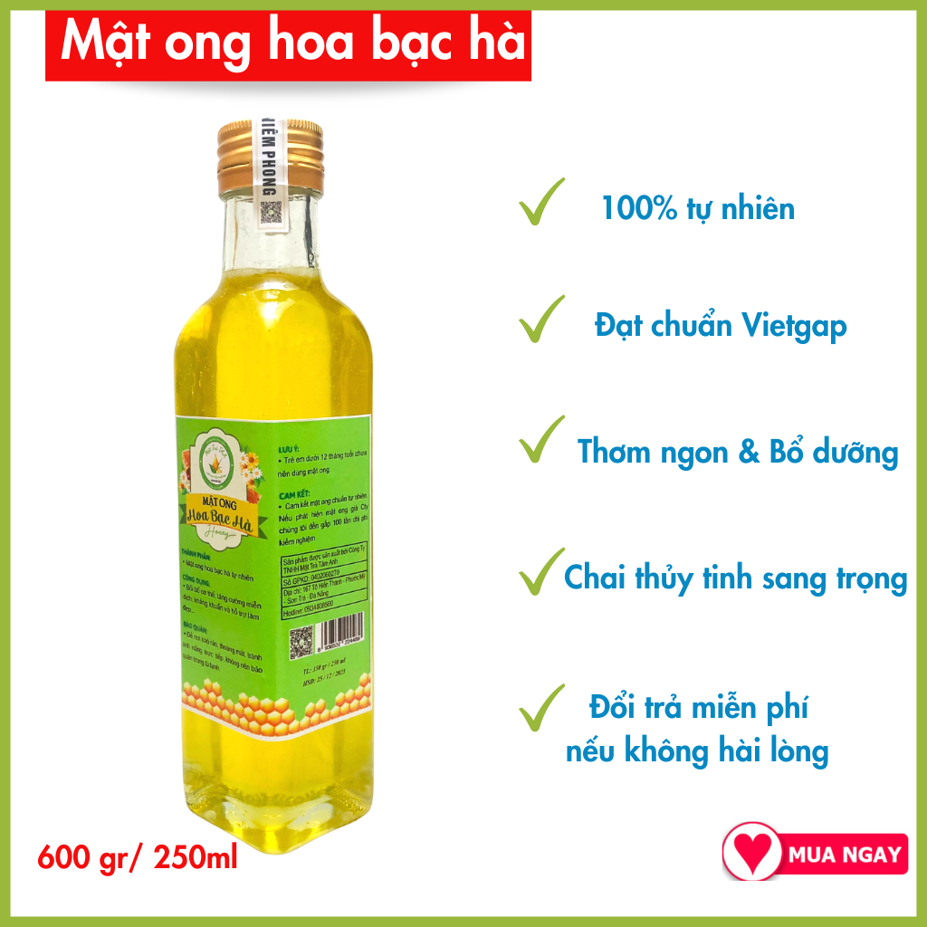 Mật ong hoa bạc hà nguyên chất từ cao nguyên đá Đồng Văn- Hà Giang, thơm ngon bổ dưỡng