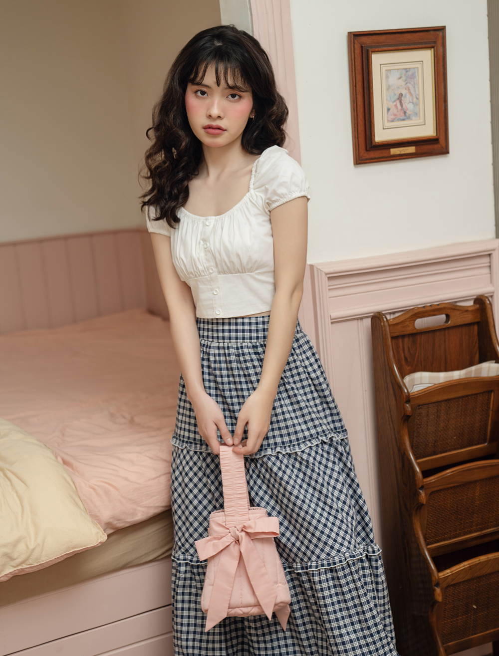 BLEUBIRD Áo thô ren Noah Top