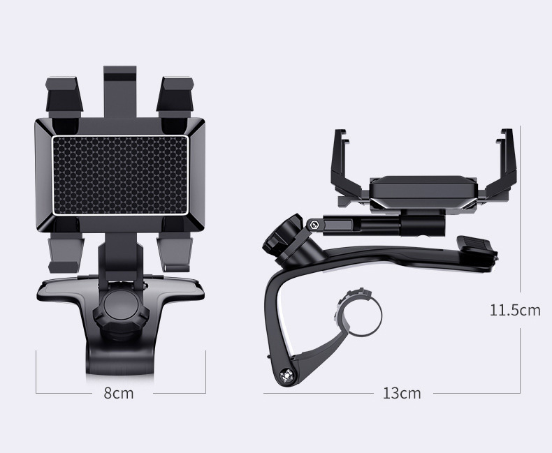 Giá đỡ kẹp điện thoại vô lăng để trên xe hơi ô tô xoay 360 độ chống rung treo đa điểm trên taplo, gương chiếu hậu { CHÍNH HÃNG}